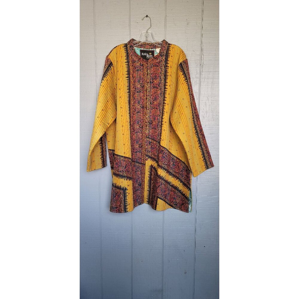 Rara Avis by Iris Apfel 100% Cotton Art to Wear Quilted Coat/Jacket. Size 3X